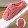 Women's Plush House Slippers Winter Warm Fuzzy Slipper Couples Indoor Closed Toe Shoes Non Slip Soft Bedroom Platform Slides