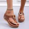 Summer Sandals Women 2024 Big Size Platform Wedges Sandals Slippers Non-Slip Open Toe Flip Flops Ladies Comfortable Beach Shoes