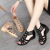 Soft Leather Roman Sandals Women 2023 Summer New Soft Sole Outwear Women's Wedge Shoes Fashion Casual Designer Shoe Ladies