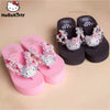 Sanrio Hello Kitty Soft Flip Flop Sandals Y2k Beach Slides Shoes Women Kawaii Casual Wedge High Heels Platform Slippers Ladies