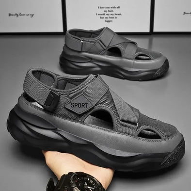 Fashion Designer Men's Sandals Breathable Casual Shoes for Men Outdoor Non Slip Beach Sandals 2024 New Male Platform Sandalias